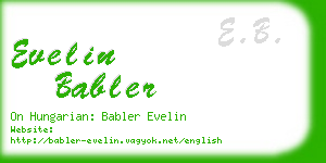evelin babler business card